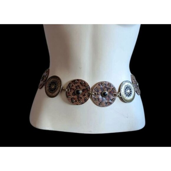 Statement Chain Belt Bronze Wheels Steampunk Nomad Apocalyptic Cosplay Womens main image 8